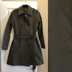 Abercrombie & Fitch Army Green Trench Coat